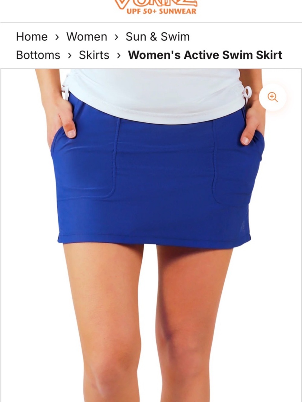 UV Skinz Active Swim Skirt in Royal Blue